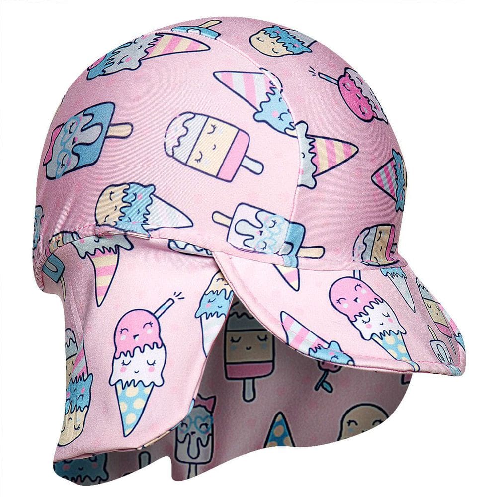 Boné Praia Bebê e Infantil Proteção UV 50+ Sorvetes Rosa Tip Top