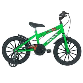 Bicicleta Infantil Aro 16 Mountain Bike Mormaii Top Lip Verde Kawasaki