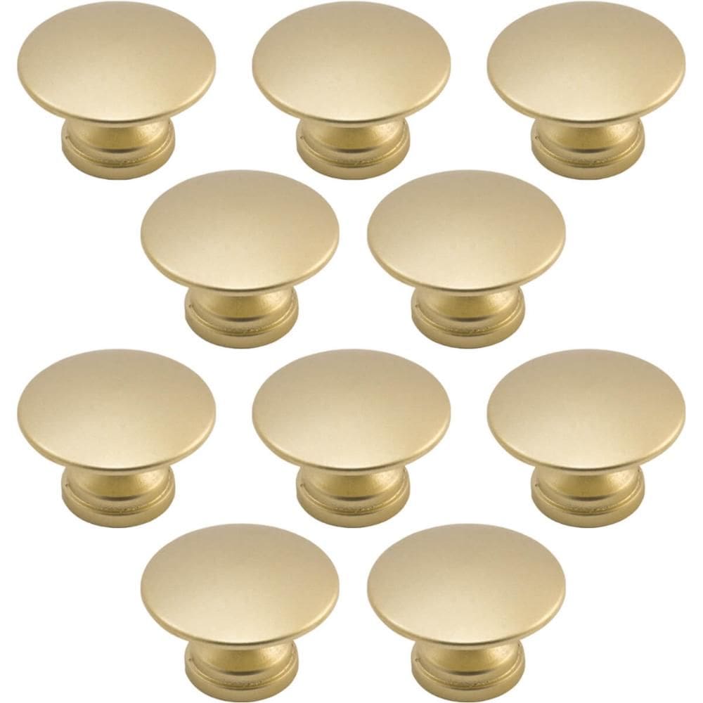 Kit 10 Puxadores 200 Tucson Ponto Dourado Para Móveis Armários e Gavetas