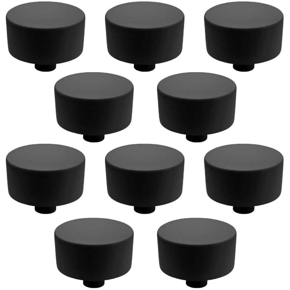 Kit 10 Puxadores 194 YUMA Ponto Preto Fosco Para Móveis Armá