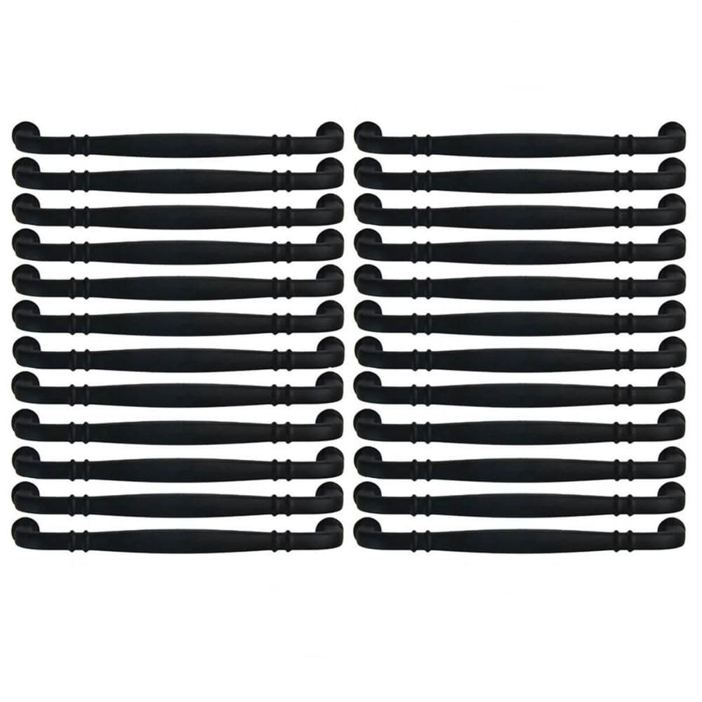 Kit 24 Puxadores para Móveis Alça Preto Fosco 1767 Grenade Armários Gavetas