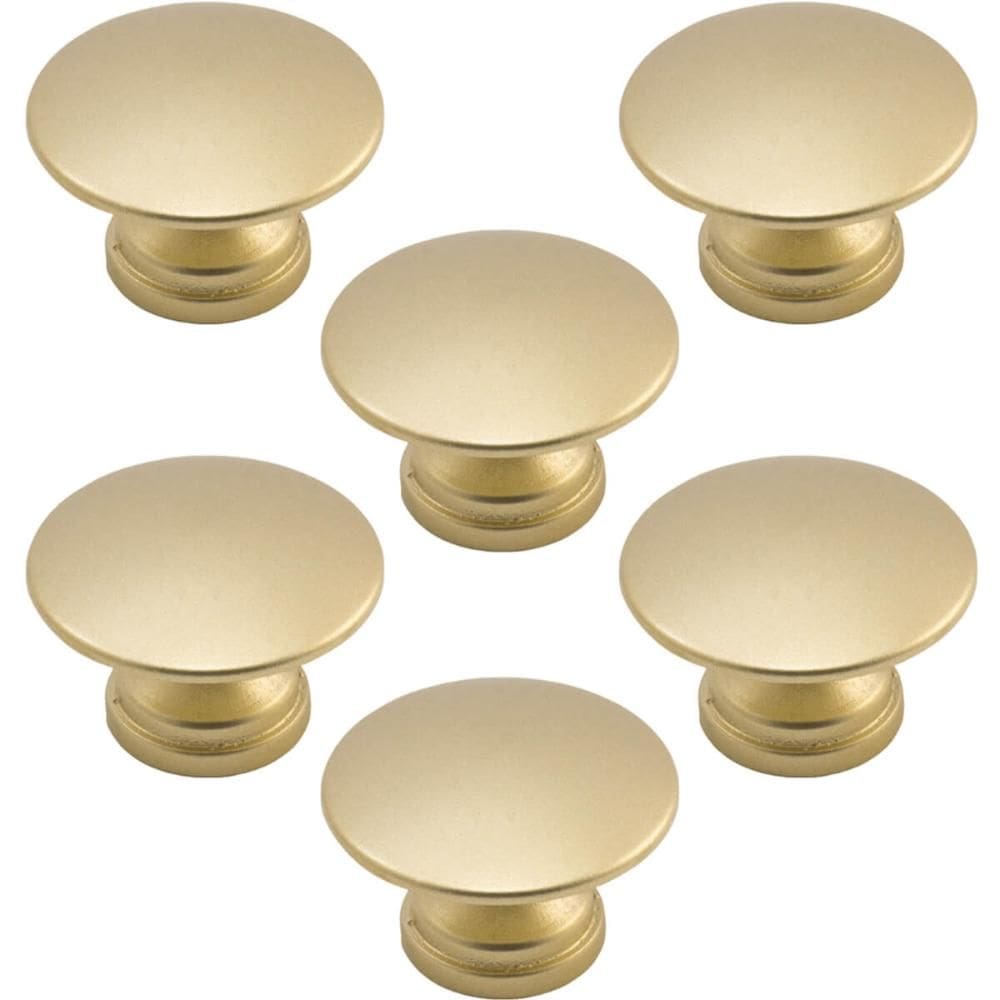 Kit 6 Puxadores 200 Tucson Ponto Dourado Para Móveis Armários e Gavetas