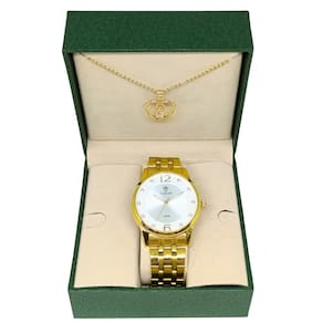 Relógio Feminino Tuguir Analógico TG35050 Dourado e Prata
