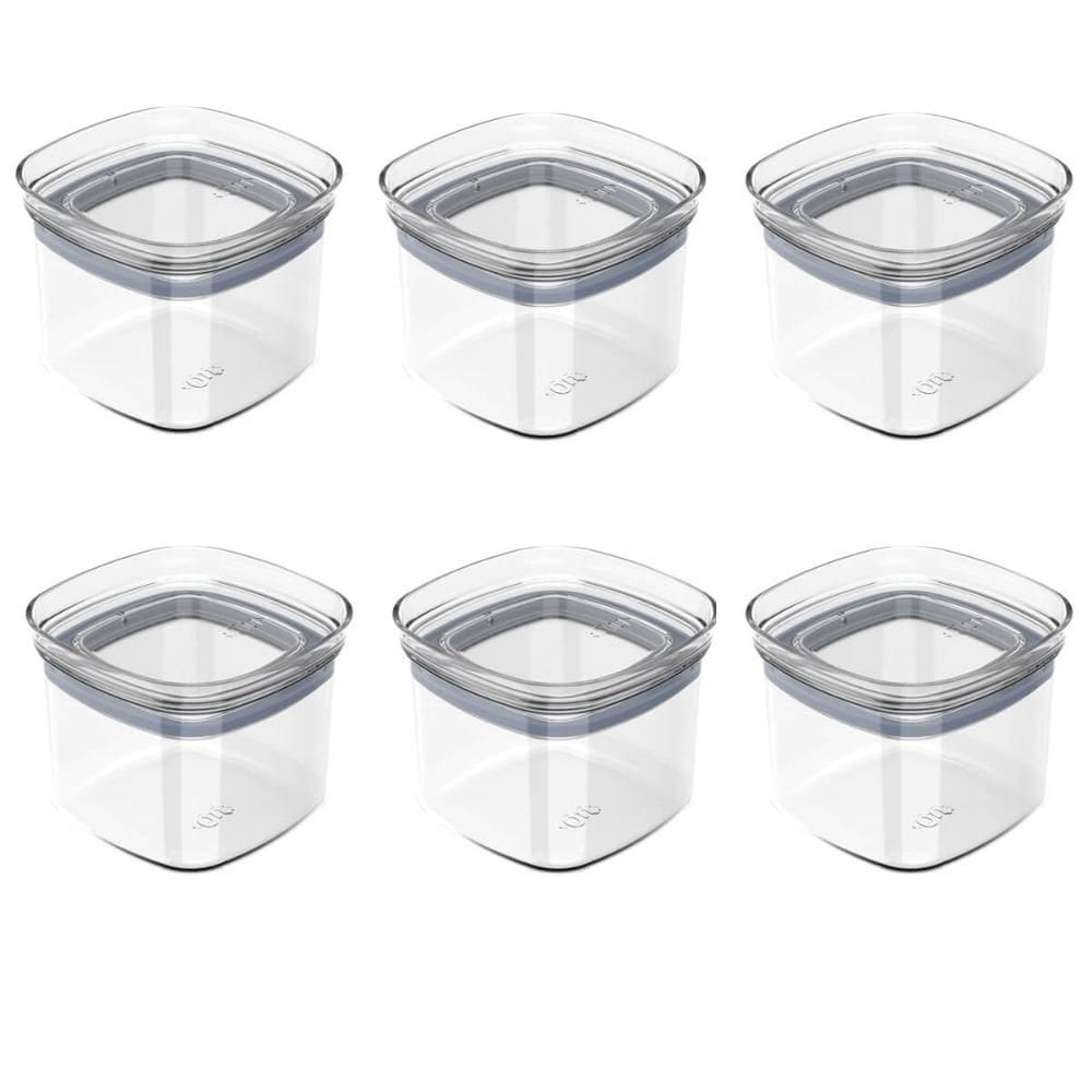 Conjunto 6 Potes Vedação Hermético 450ml Vedação Em Silicone