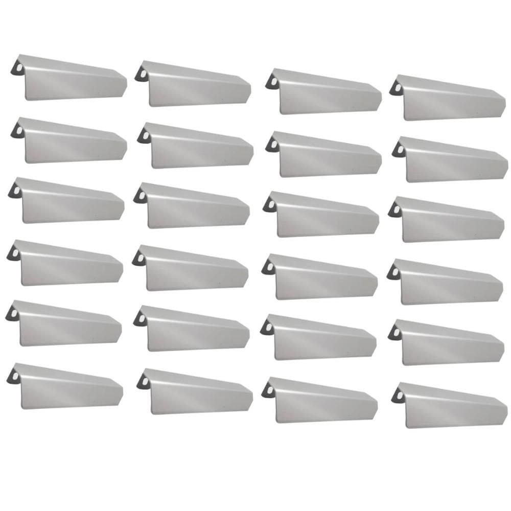 Kit 24 Puxadores Alça Sobrepor Níquel Escovado 128mm Armário