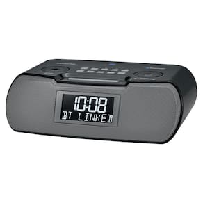 Rádio Relógio Sangean RCR-20 AM/FM com Bluetooth, USB Preto