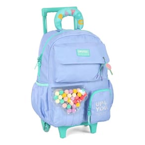Mochila Escolar De Rodinhas Carrinho Azul - Up4you Luxce