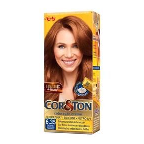 Tintura Creme Cor&Ton Niely Castanho Iluminado Caramelo 6.35