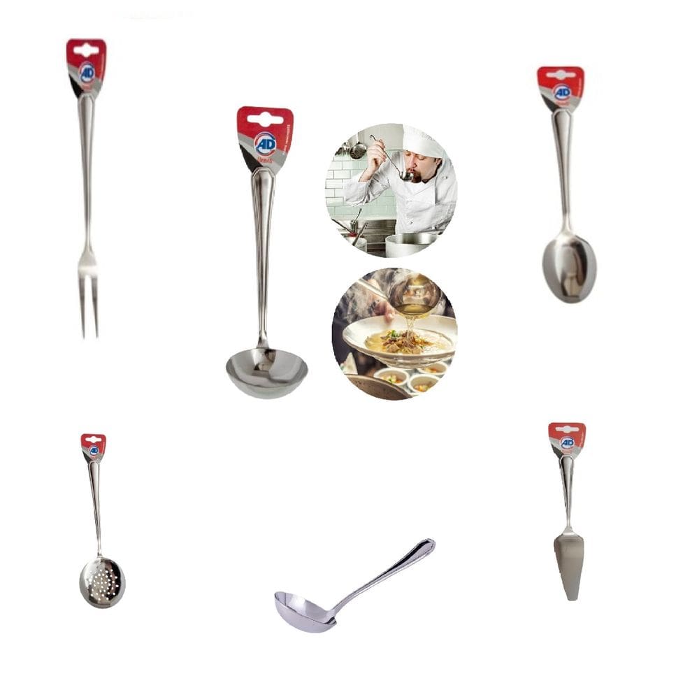 Kit Churrasco Inox 6 Pçs Atenas Garfo Trinchante Utensílios