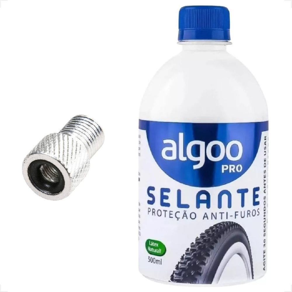 Selante Liquido Bike bicicleta Algoo 500 Ml Anti Furo Para Pneu Tubeless MTB Speed + Adaptador