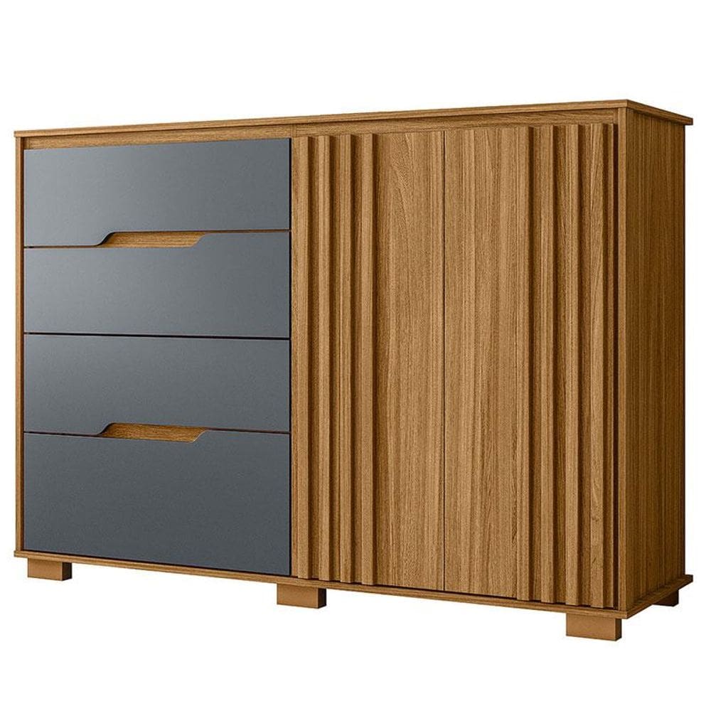 Cômoda Sapateira Texas Freijó Cinza - Moval