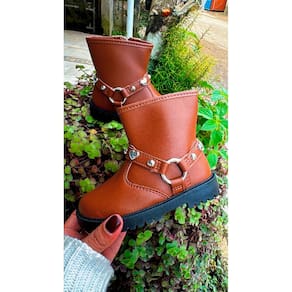 Bota Infantil Menina Molekinha Country marron Avelã Coturno