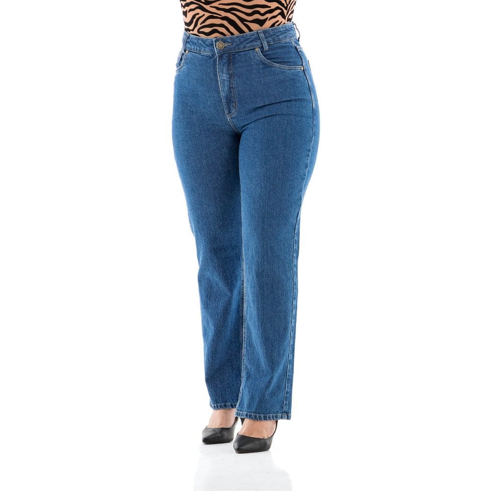 Calça Jeans Feminina Arauto Reta Comfy