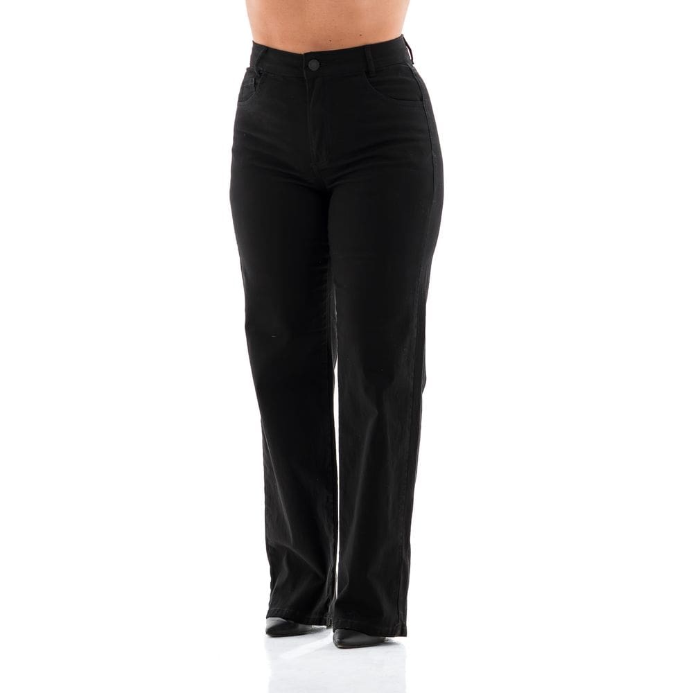 Calça Preta Feminina Arauto Wide Leg Comfy
