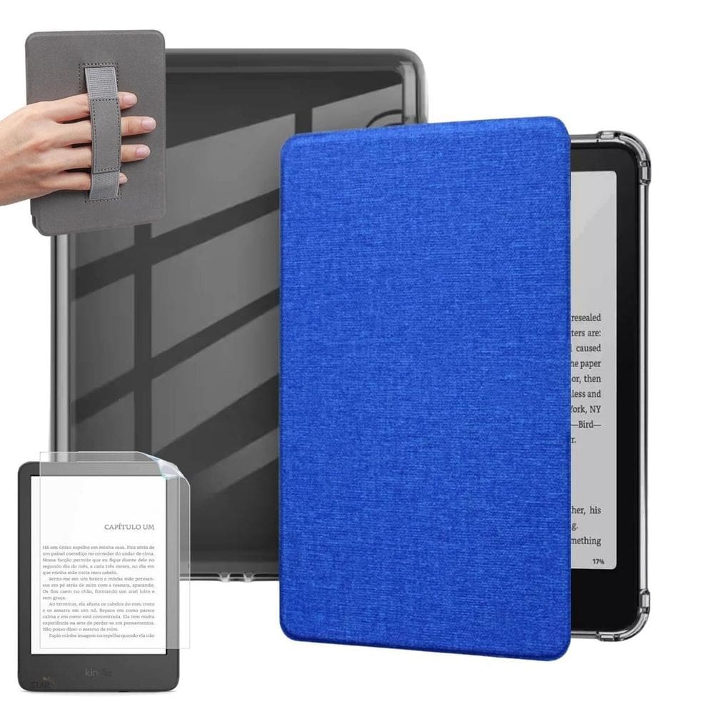 Case Com Alça Tecido Para Kindle 11 C2V2L3 + Película Fosca