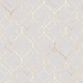 Papel De Parede Clássico Marrocos Em Tons De Cinza E Gold