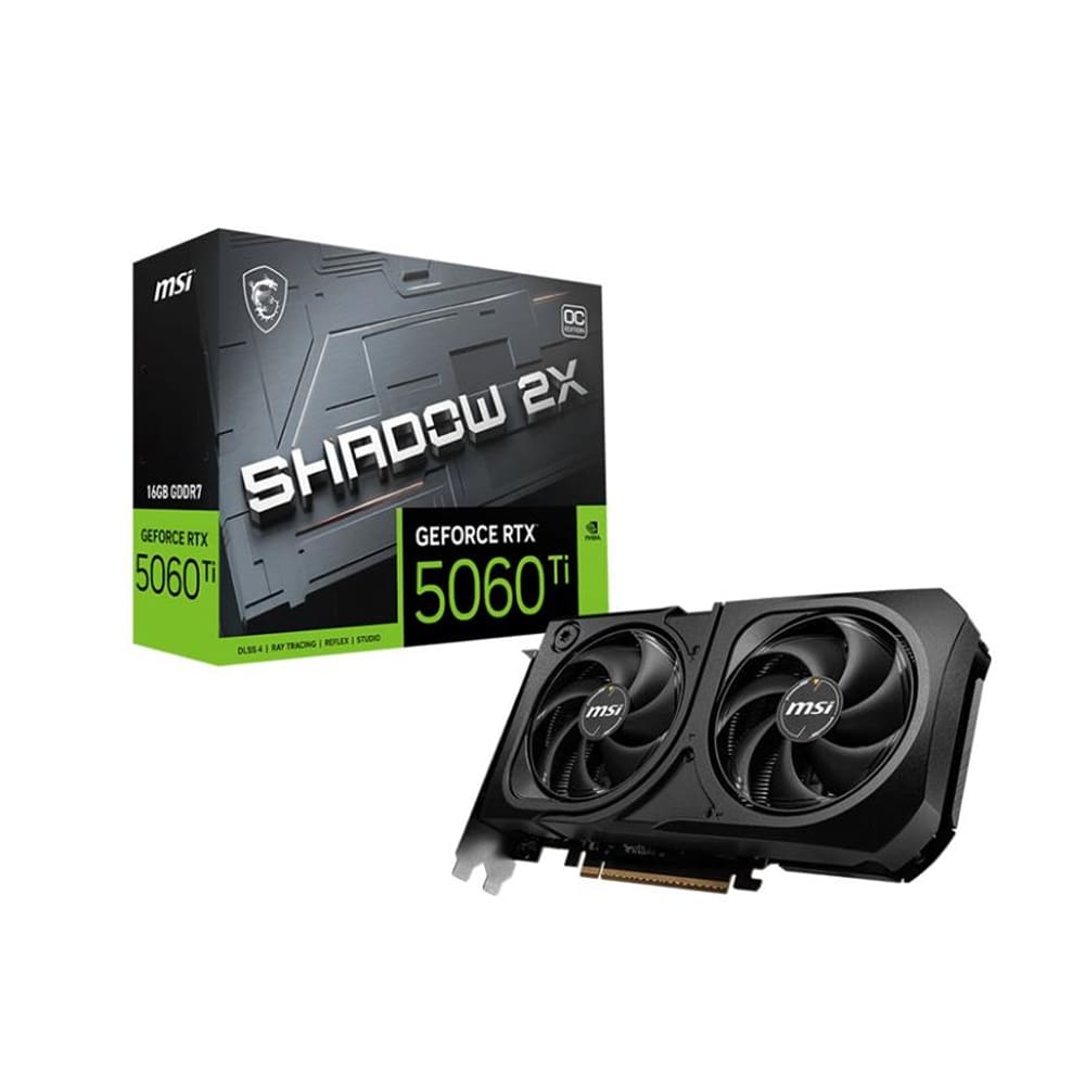 Placa de Video MSI Geforce RTX 5060 TI 16GB Shadow 2x Oc Plus Gddr7 912-V535-029