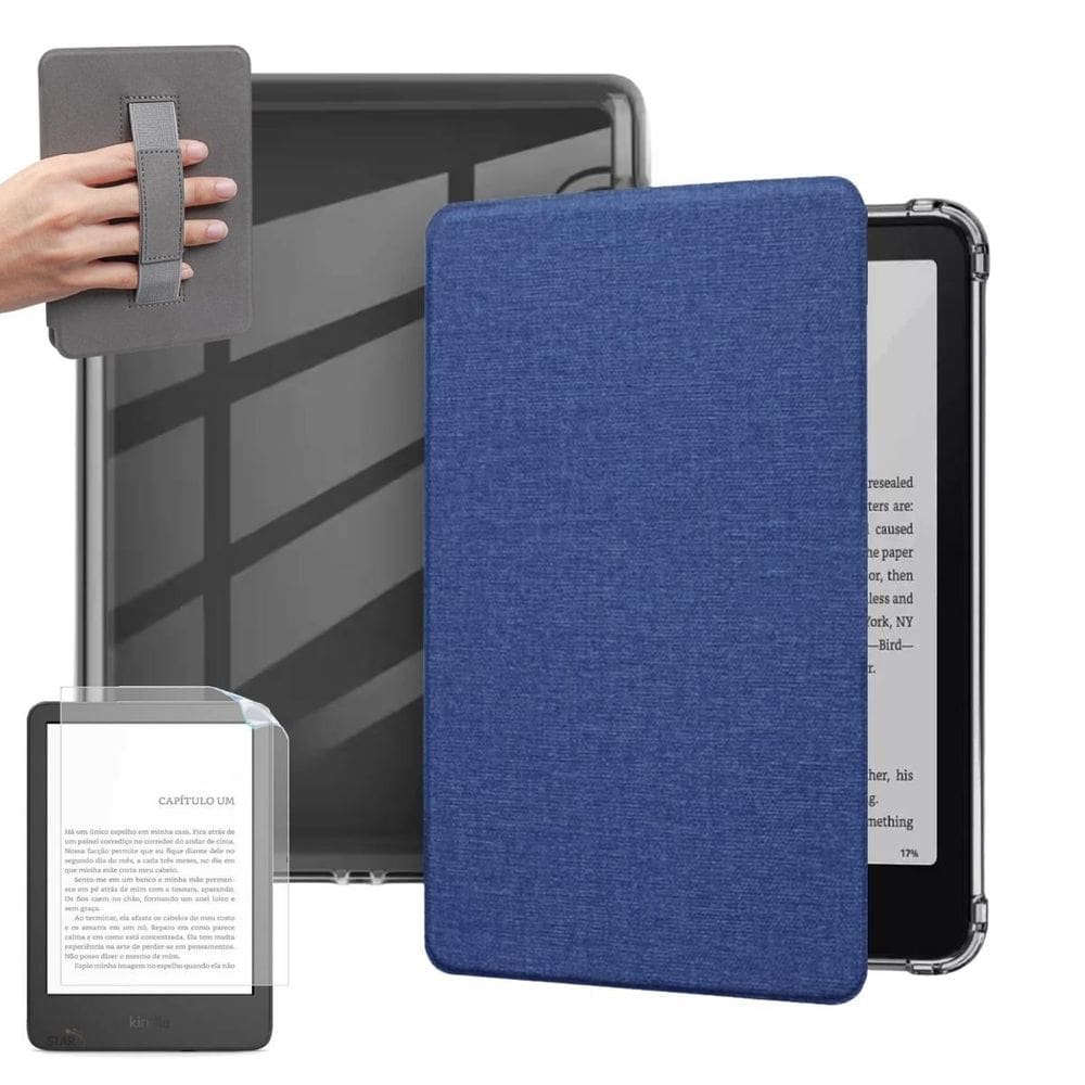 Case Com Alça Tecido Para Kindle 11 C2V2L3 + Película Fosca