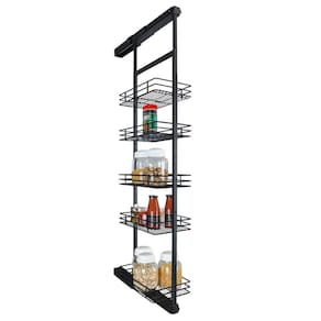 Coluna Deslizante com Corrediça 5 Bandejas 35x47x175cm Aço Preto Masutti Copat