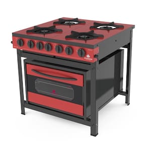 Fogao 4 Bocas Gas Prge-402f Gourmet Forno Vermelho - Progas