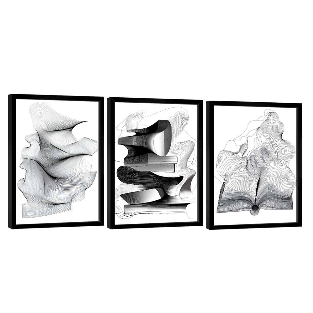 Quadro Decorativo Abstrato Ilustração Simples