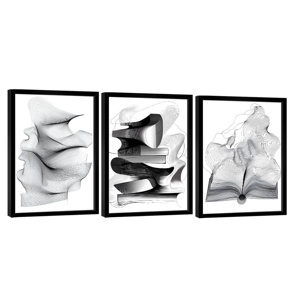 Quadro Decorativo Abstrato Ilustração Simples