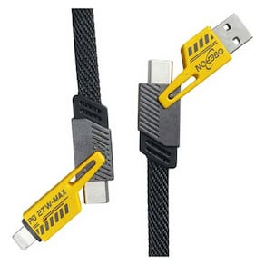 Cabo Oberon Tipo C E Lightning Or-co32 - Usb E Tipo-c 65w Preto