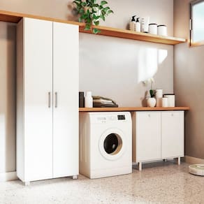 Conjunto para Lavanderia 2 Peças 4 Portas Branco