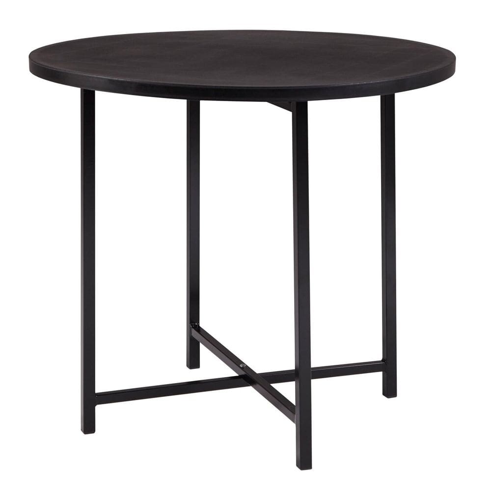 Mesa de Jantar Redonda 86 Cm Dobrável Pop Preto