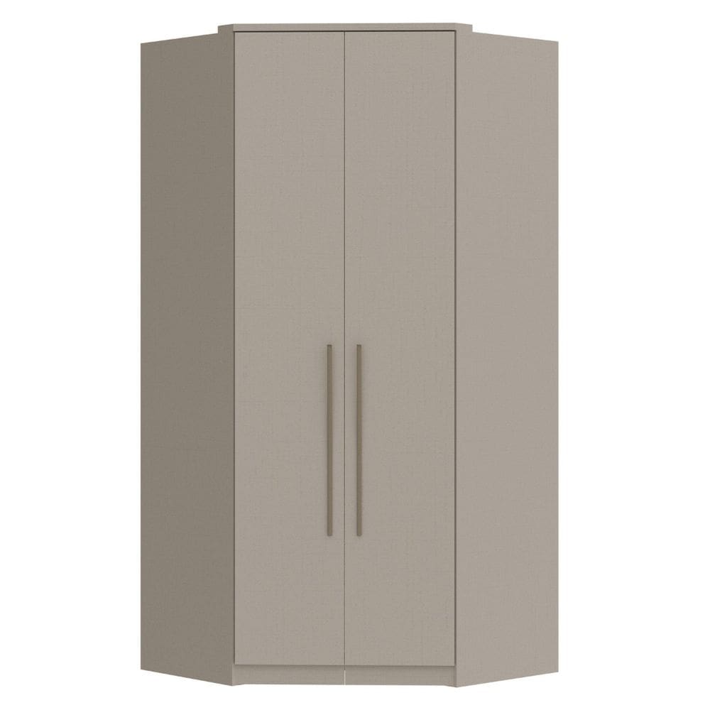 Guarda-roupa Modulado de Canto 2 Portas Elegance Níquel