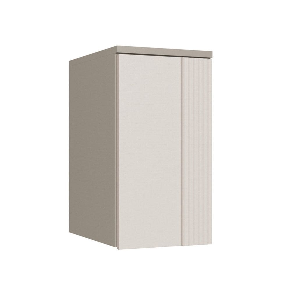 Módulo Guarda-roupa Aéreo 1 Porta Elegance Níquel / Blanc Canelado