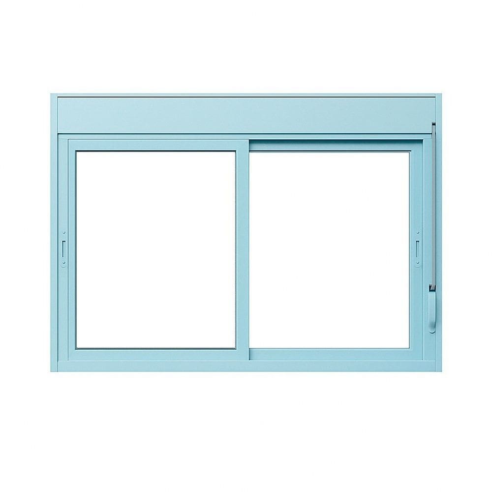 Janela Persiana 2 Folhas Vidro Segurança 6cm 150cm x 120cm Fábrica do Alumínio Branco