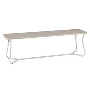 Banco Estilo Retrô 136cm X 42cm Vareta Branco