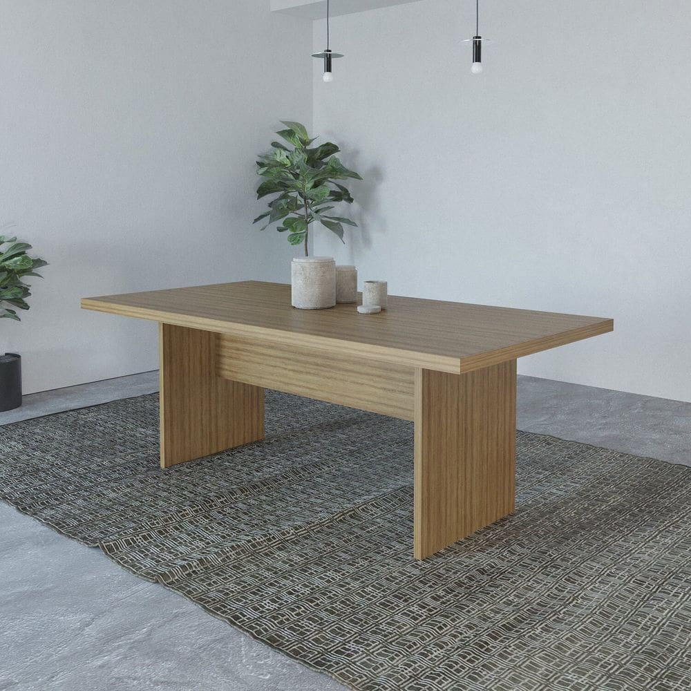 Mesa para Sala de Jantar 6 Lugares Mj Espresso Móveis Amendoa