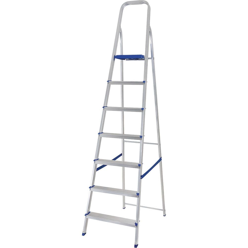 Escada 7 Degraus Alumínio Mor Prata