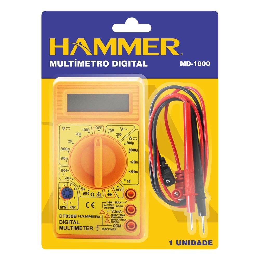 Multimetro Digital MD1000 Hammer