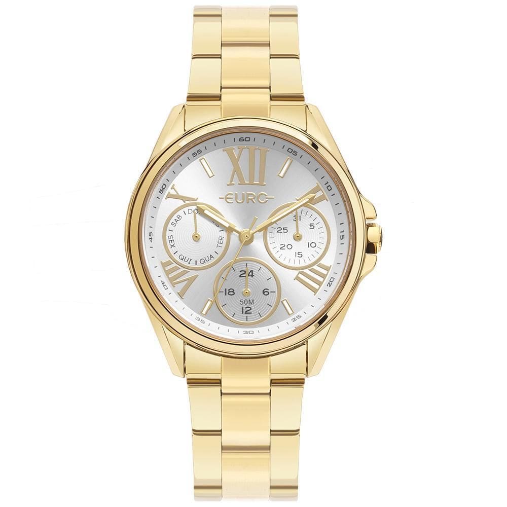 Relógio Euro Feminino Multiglow Dourado - EU6P29AIP/4B