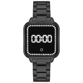 Relógio Euro Feminino Ff Led Preto - EUMD2404AC/4P