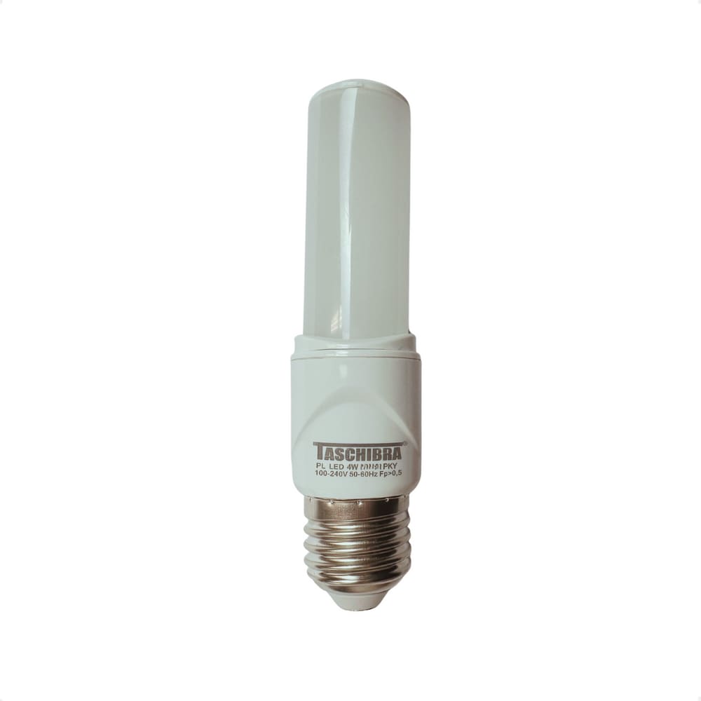 Lâmpada Led PL 4W Rotatória Taschibra E27 Bivolt 6500K Frio