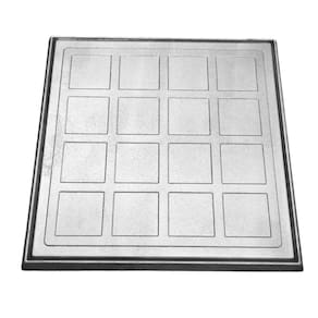 Ralo Tampa Alumínio Ralo Cego 20cm x 20cm com Suporte