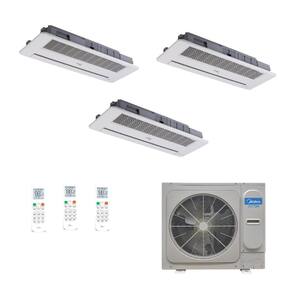 Ar Condicionado Split Inverter Midea 28000 BTUs (3x 12000 Cassete 1 Via ) Quente/Frio - 220V