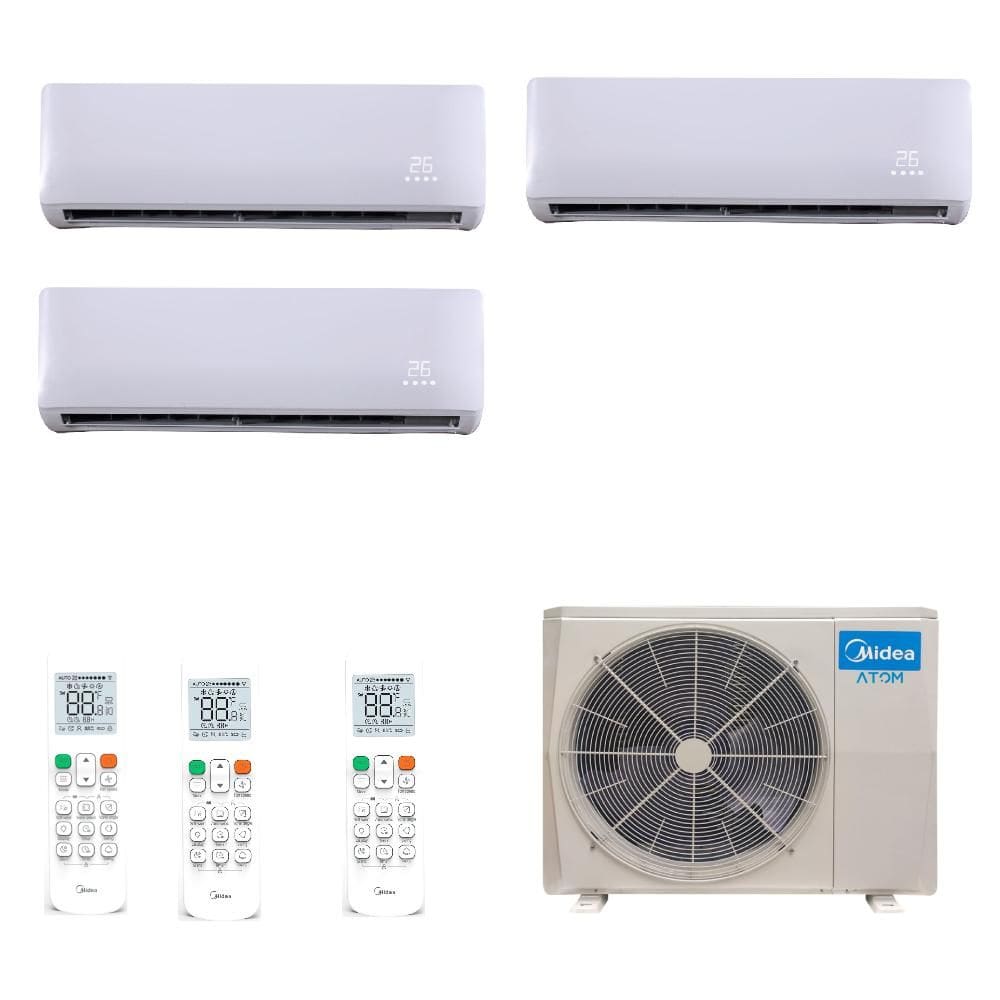 Ar Condicionado Split Inverter Midea 28000 BTUs (3x 9000 Hi Wall) Quente/Frio - 220V