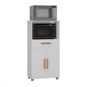 Balcão Para Microondas E Forno Havana New Branco Atualle