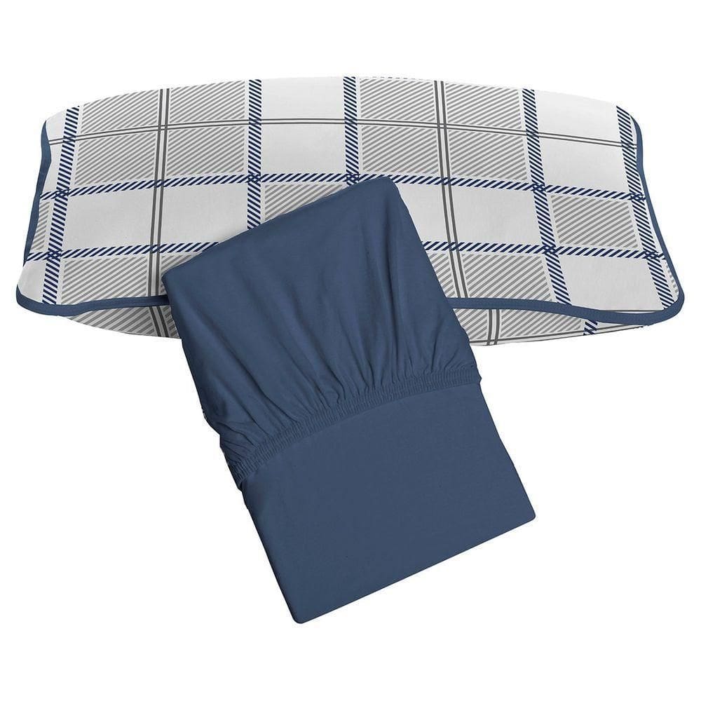 Jogo De Cama Tecebem Solteiro Malha 100% Algodão Adam 2 Peças Premium Mediterrâneo