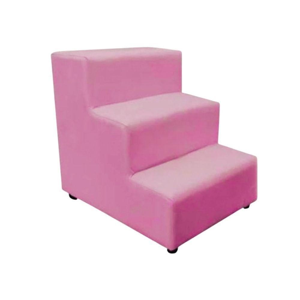 Escada Escadinha Pet Cachorro 3 Degraus Rampa Suede Dog