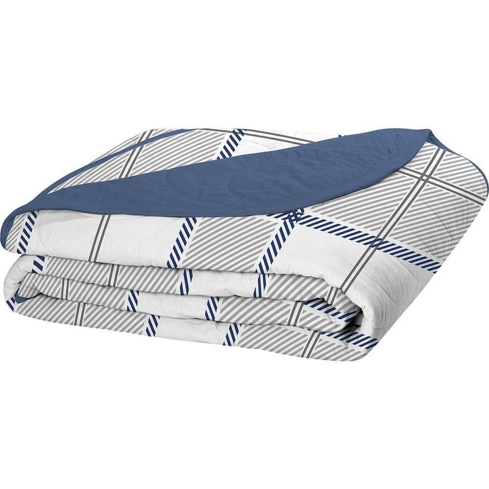 Cobre Leito Tecebem Queen Malha 100% Algodão Estampado Em Matelassê Adam 240x260m Mediterrâneo