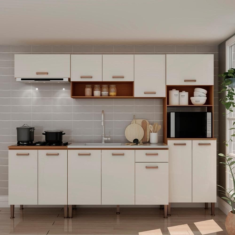 Cozinha Diamante Genialflex Essência Freijo White Laca