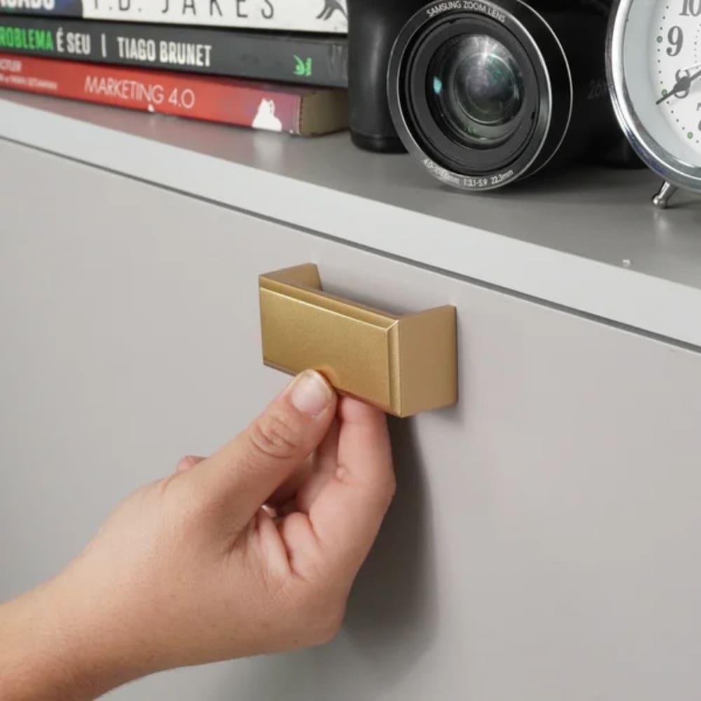 Puxador Creta Dourado Matte 64mm Zen Design