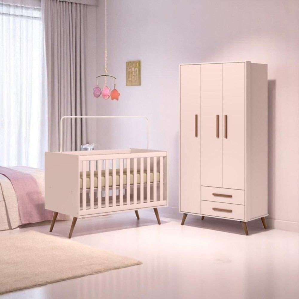 Berco Mini Cama Retro Rosa ( + G. Roupa 3pts/2gv Retro Rosa (
