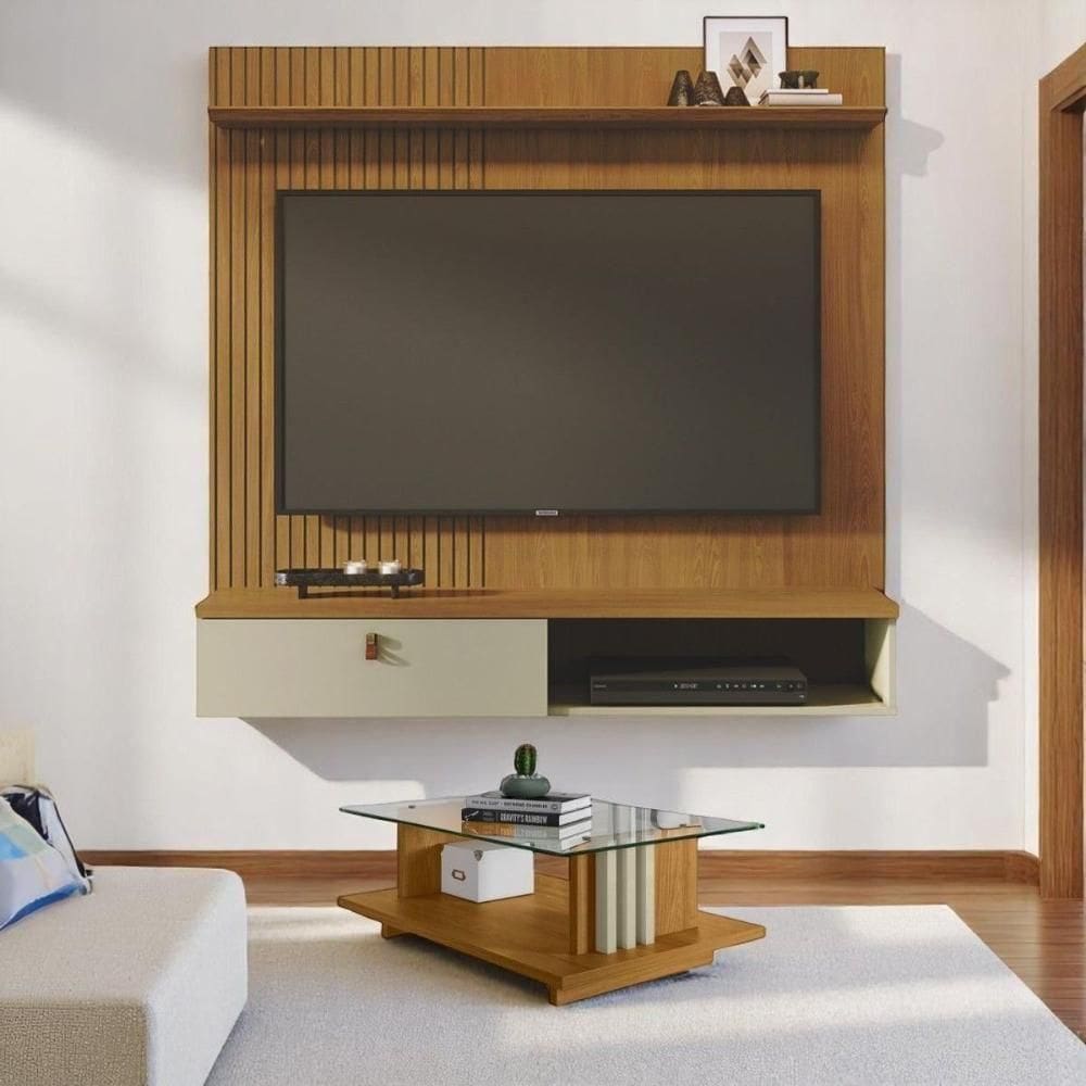 Conjunto Mira Opala C/ Mesa De Centro Domo Cumaru/opala